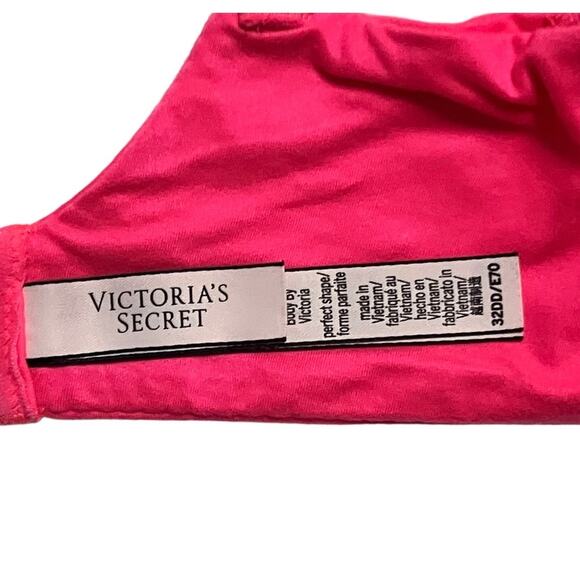 Victoria’s Secret Bright Hot Pink Push Up Bra 32DD - Picture 2 of 2